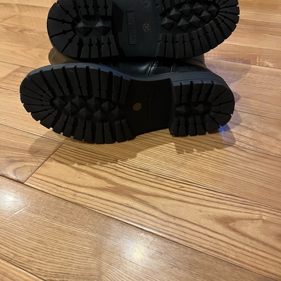 Arizona Jean Co “Tilpa” Women’s Stacked Heel Vegan Leather Moto Combat Boots - Picture 5 of 7